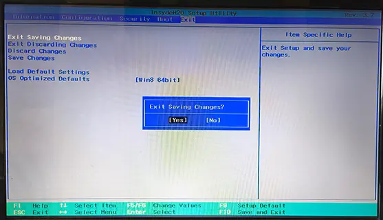 Bios speichern